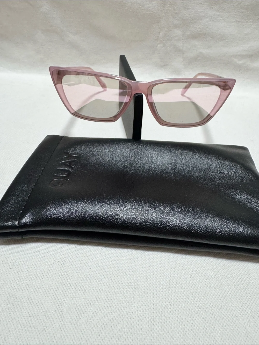 Quay Australia Translucent Pink Cat-Eye Sunglasses
